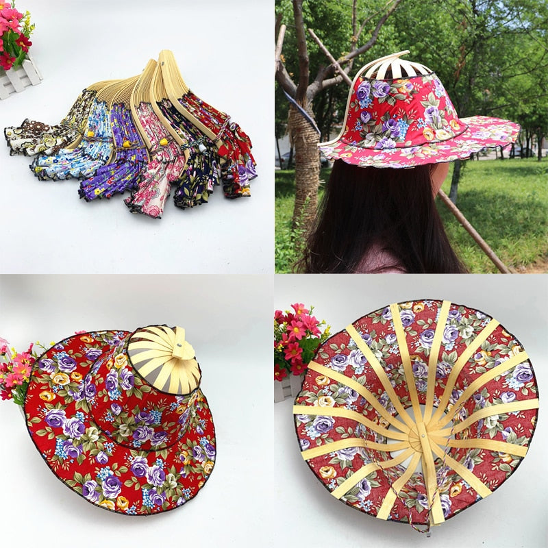 Cute Bamboo Folding Summer Cap - Image 1
