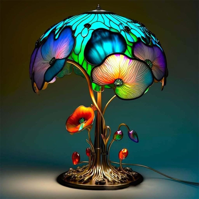 Colorful Mushroom Resin Lamp - Image 3