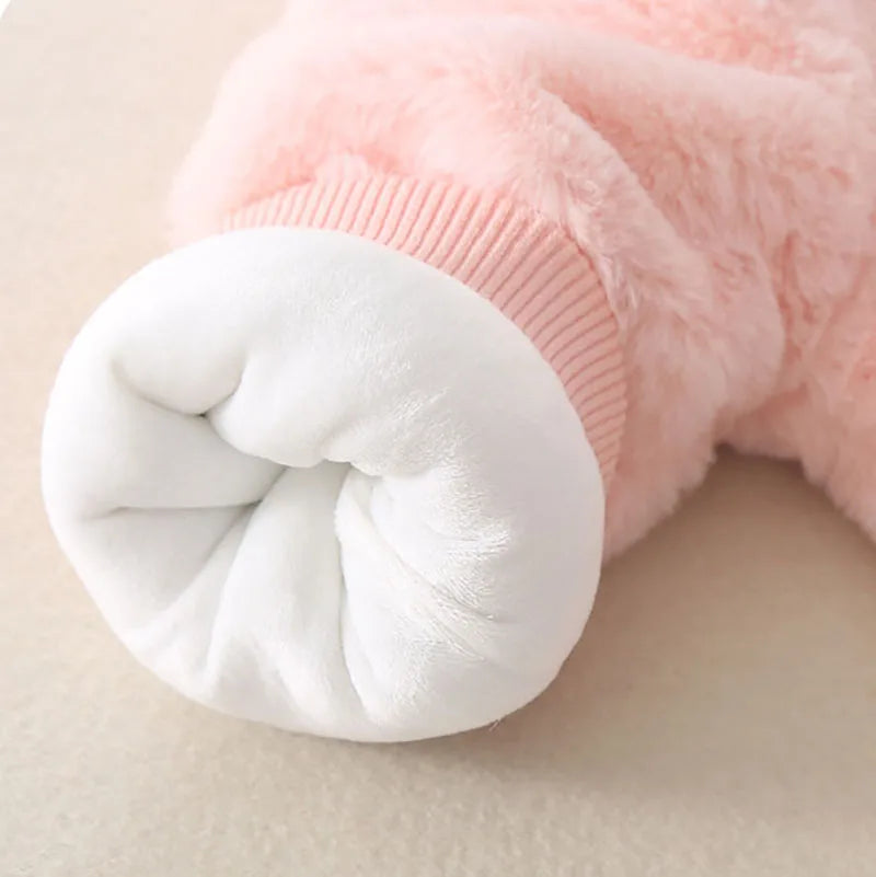 Winter Bunny Cozy Warm Baby Jumpsuit - Image 4