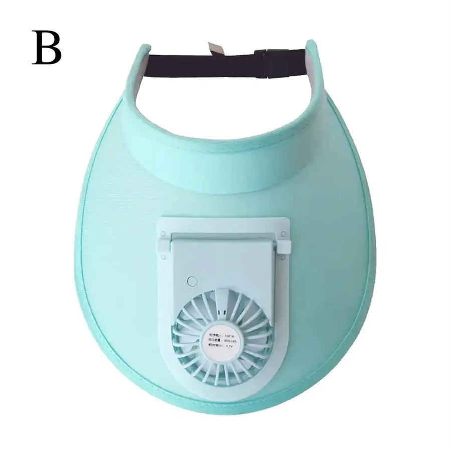 Breathable Summer Sun Visor Cooling Fan Hat - Image 9