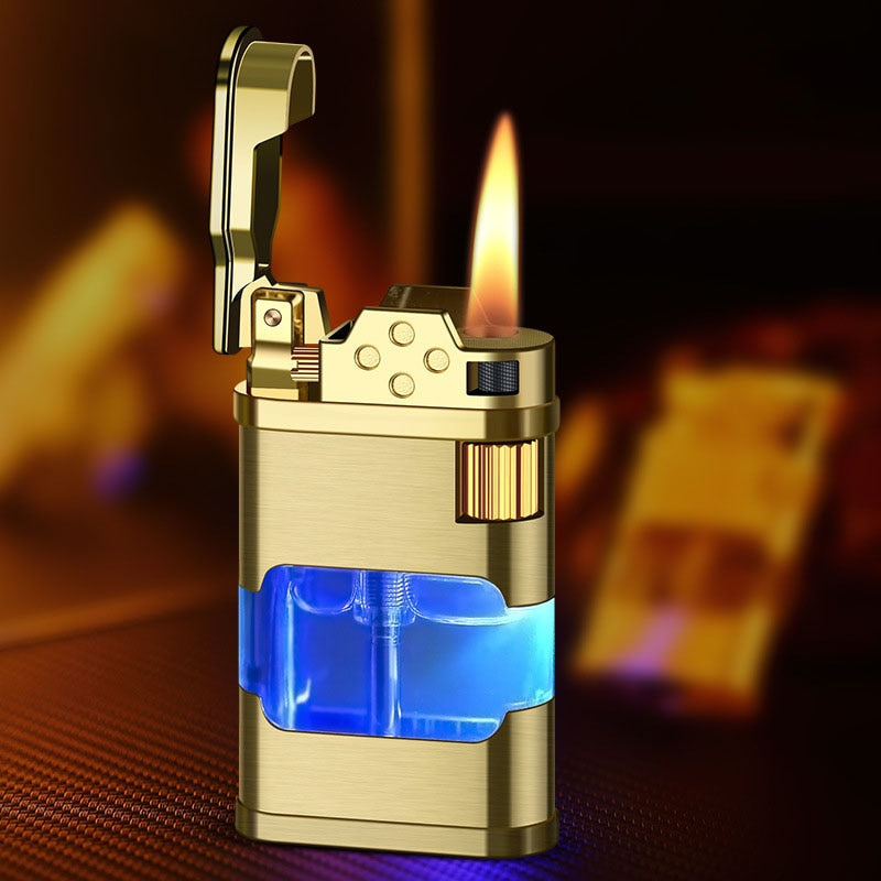Blue Flame Metal Windproof Gas Lighter - Image 3