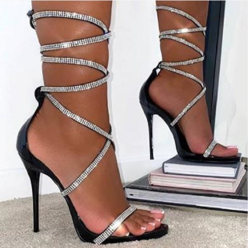 Sparkling Crystal High Heels Women Shoes - Image 0