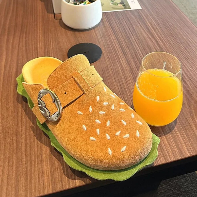 Hamburger Style Casual Beach Slippers - Image 1
