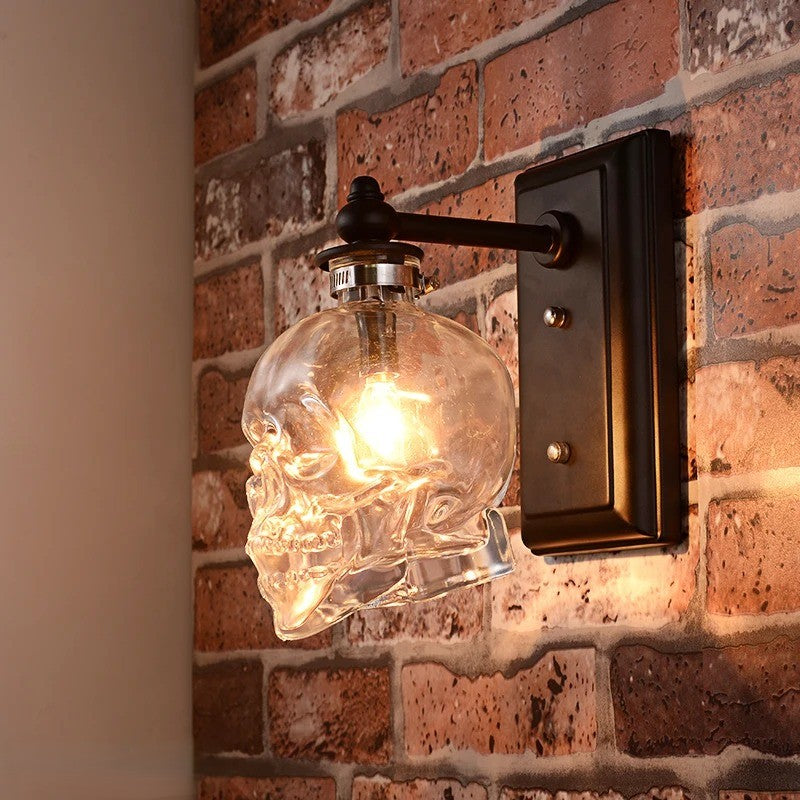 Gothic Skull Bottle Retro Wall Lamp - Image 2