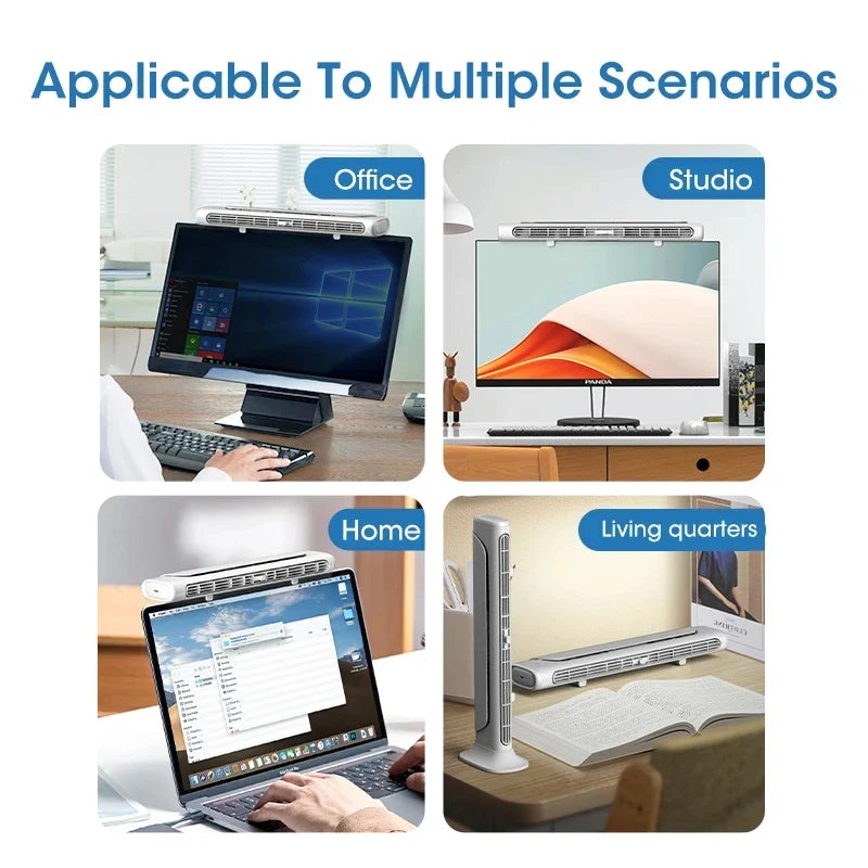 USB Rechargeable Portable Desk & Monitor Clip-On Air Conditioner - Image 2