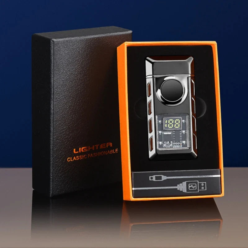 Voice Controlled USB Colorful Double Flame Lighter - Image 1