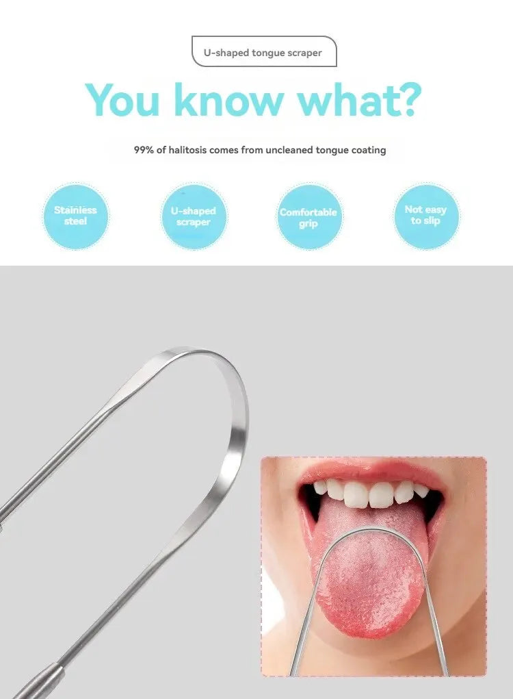 U-shaped Bad Breath Remover Tongue Scraper - Image 2