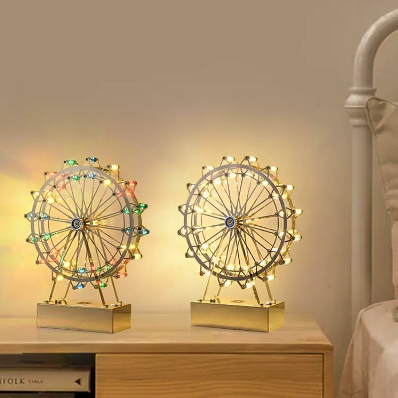 Colorful Rotating Wheel Table Lamp - Image 0