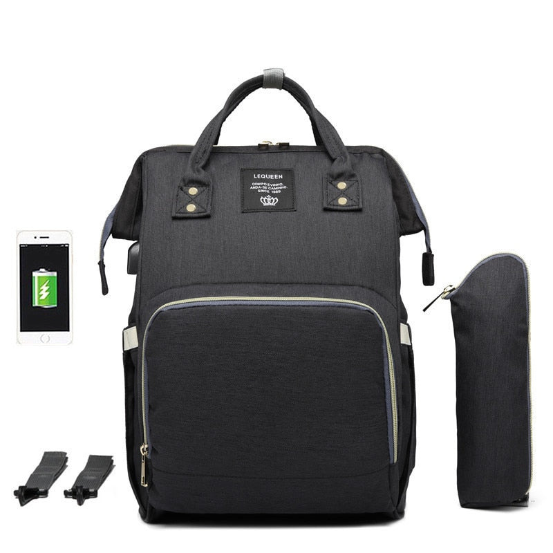 Large Capacity USB Mom Baby Diaper Backpack - Image 9