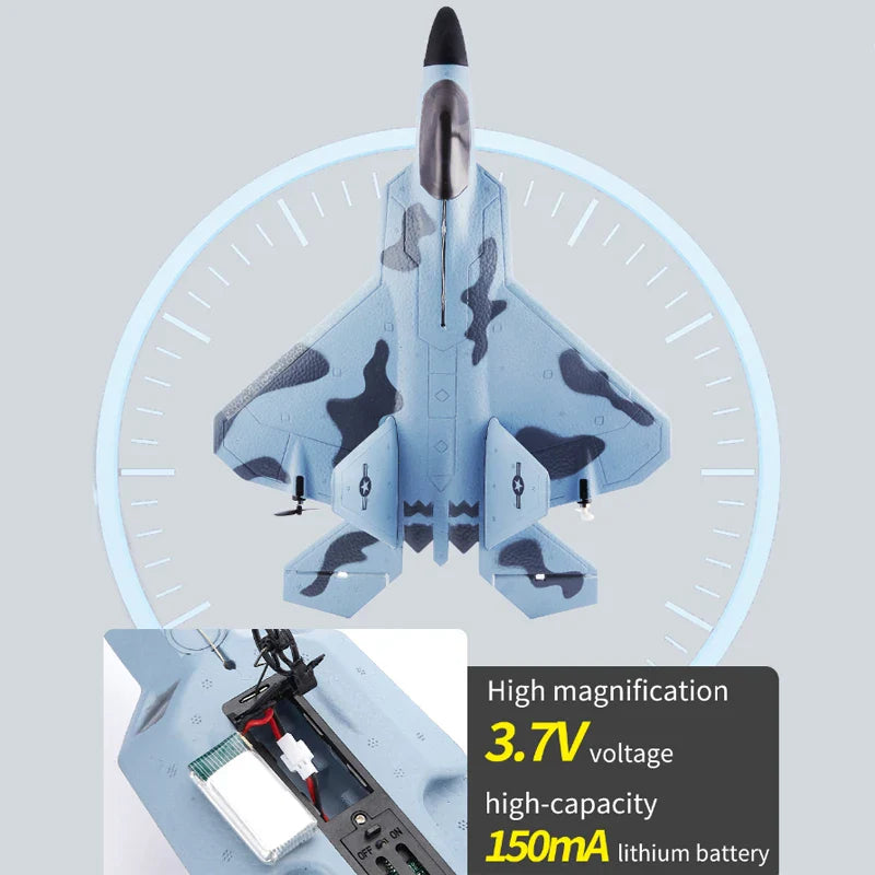 Storm Hawk Ultra Bright LED Foam Jet Fighter - Image 1