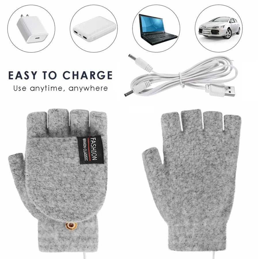 USB Rechargeable Warm Wave Heated Gloves - Image 5