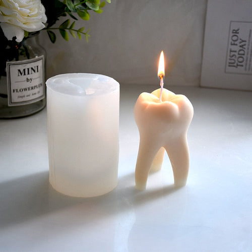 Artistic DIY Tooth Shape Unique Candle Mold - Image 0