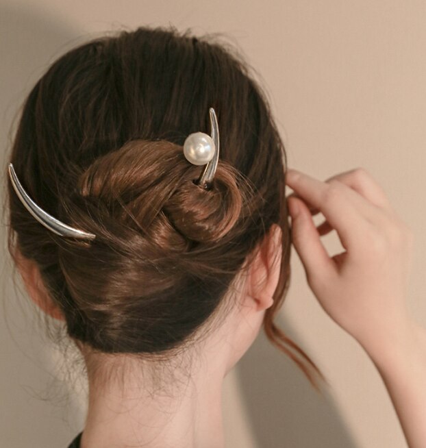 Vintage Crescent Moon Hair Sticks - Image 7