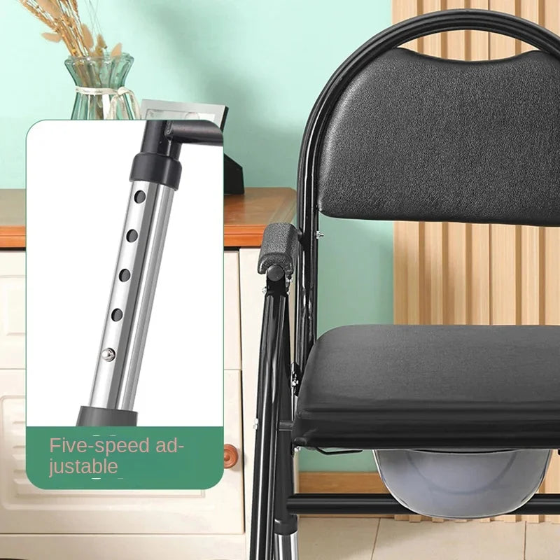 Non-Slip Foldable Elderly Toilet Foldable Seat Chair - Image 4