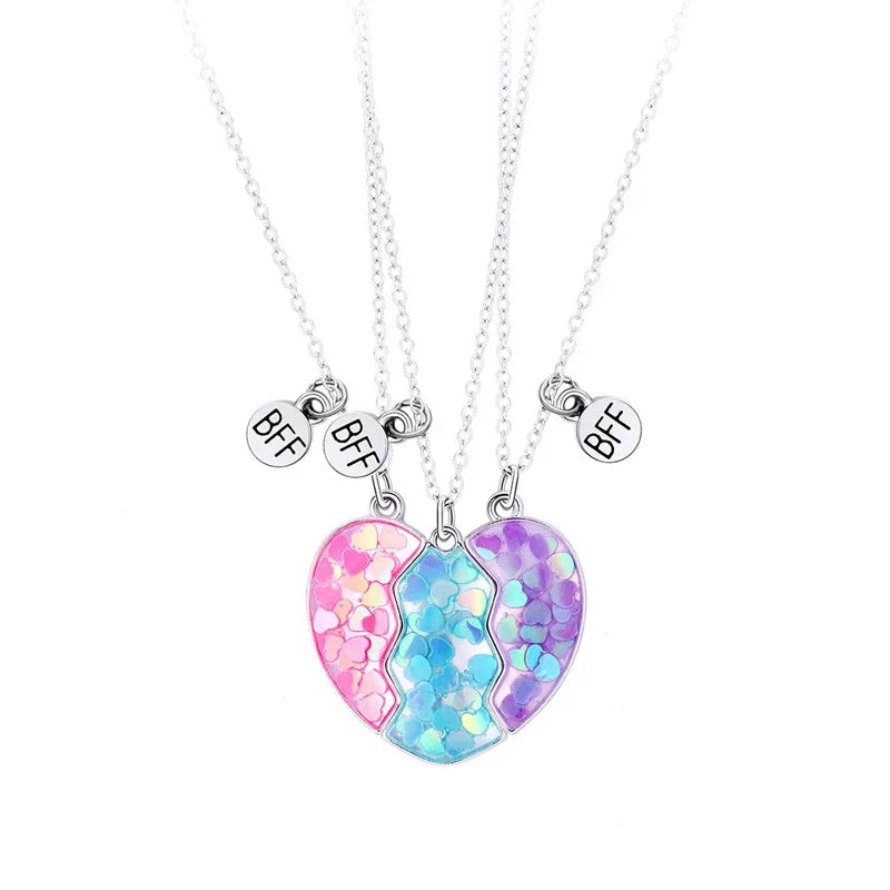 Magnetic Peach Broken Heart Necklace - Image 6