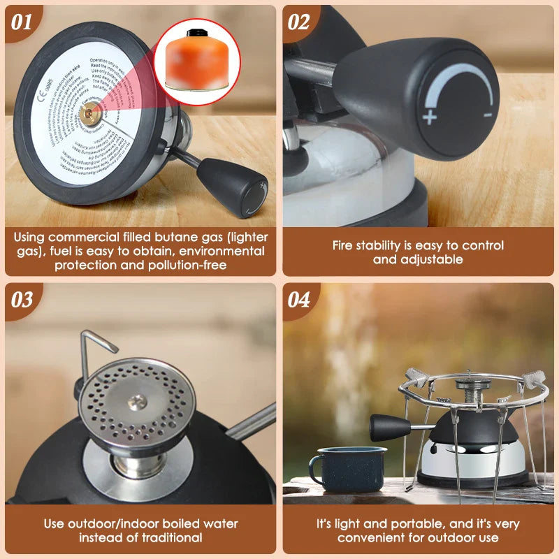 Camping Ready Lightweight Mini Gas Burner - Image 3