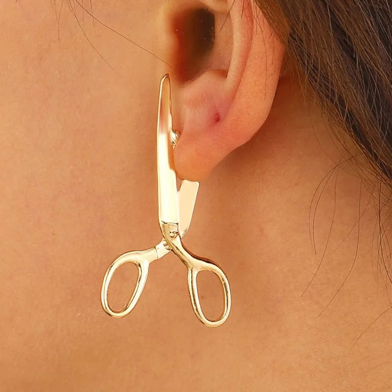 Scissor Design Artisan Earrings - Image 1
