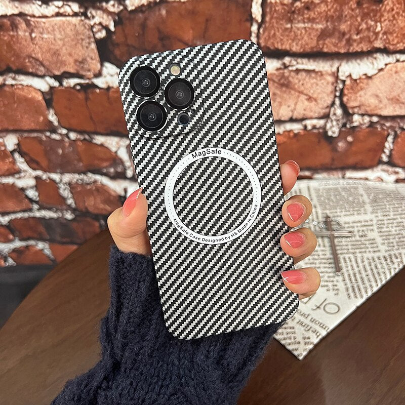 Carbon Fiber Magsafe Magnetic iPhone Case - Image 2