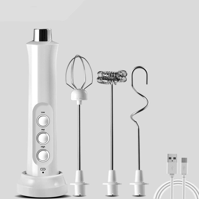 3in1 Portable Rechargeable Milk Frother Foam Maker - Image 2