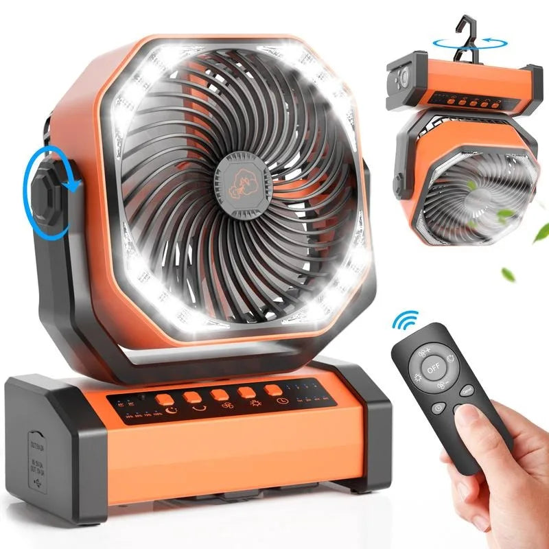 Camping Power Bank Remote Control Desk Fan - Image 6