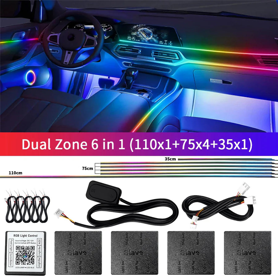 Bluetooth RGB Symphony Car Ambient Light Kit - Image 12