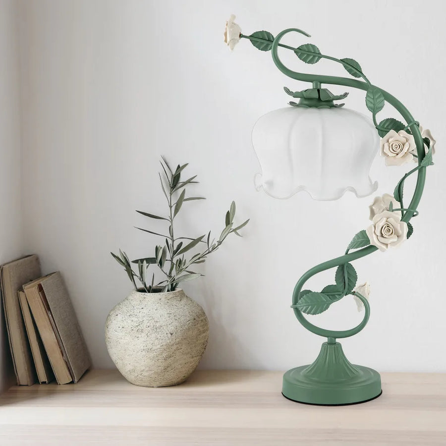 Artistic Nature-Themed Flower Desk Lamp - Image 7