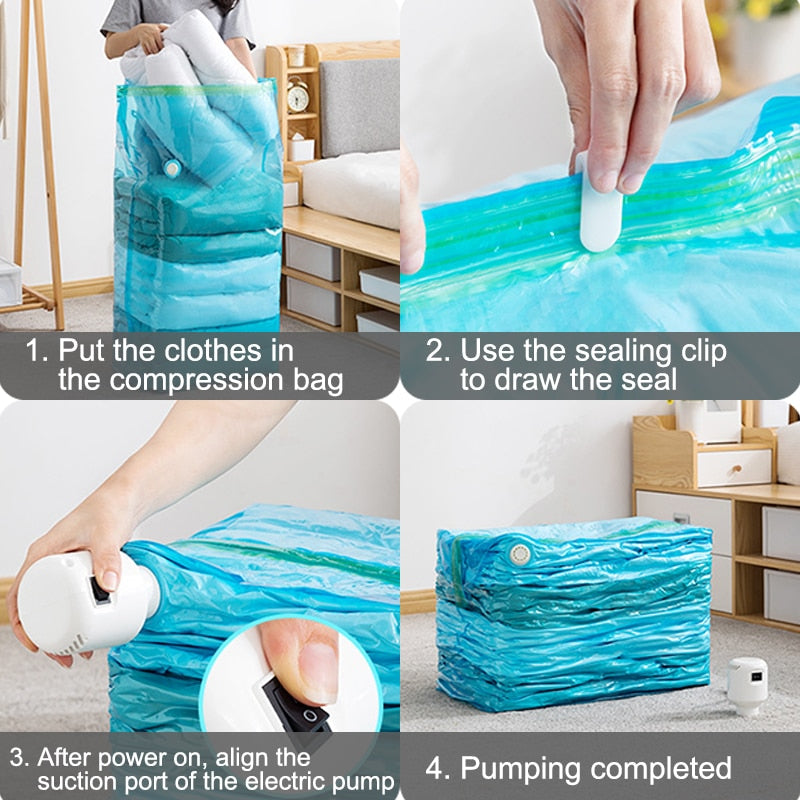 Space Saver Storage Bag Automatic Vacuum Pump - Image 1