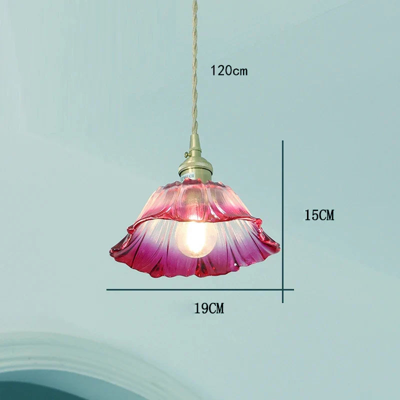 Blush Bloom Vintage Glass Pendant Light