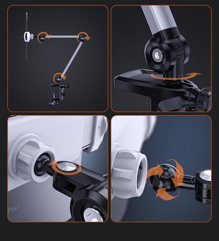 Adjustable Smart Folding Metal Tablet Holder - Image 2