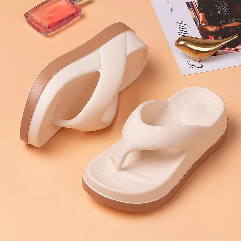 Korean Style Thick Sole Summer Slippers - Image 0