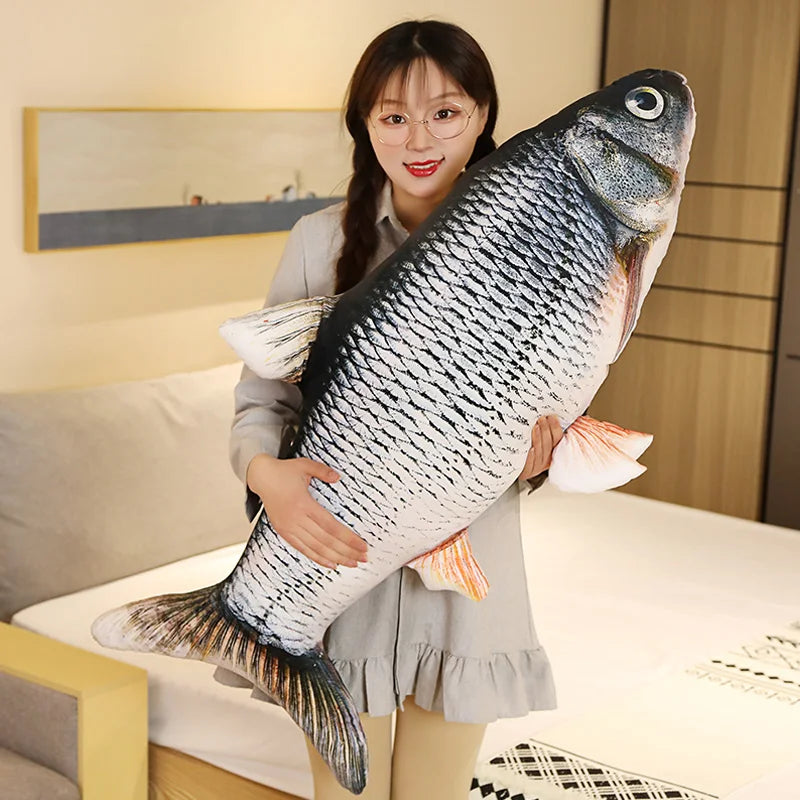 Giant Fish Plush Realistic Pillow - Image 2