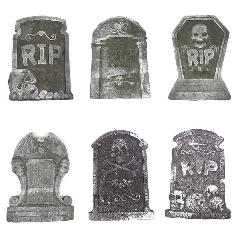 Foam Skeleton Halloween Tombstone - Image 2