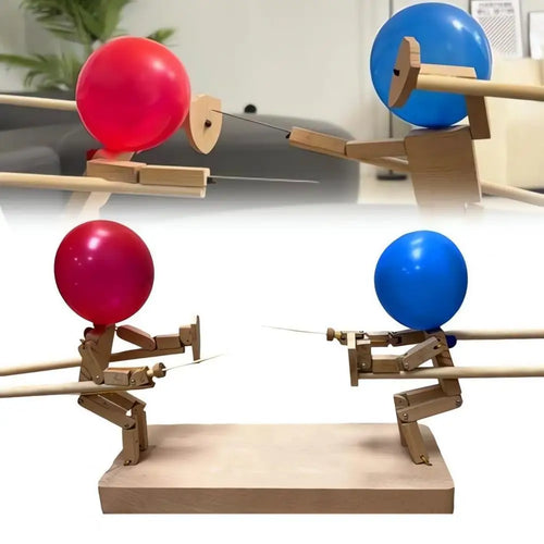 DIY Wooden Bots Battle Game Toy - Image 0