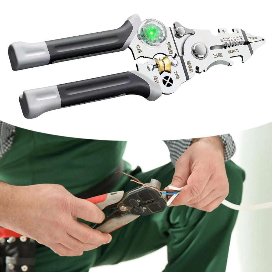 Multi-Task Wire Stripper Voltage Detector Plier - Image 2