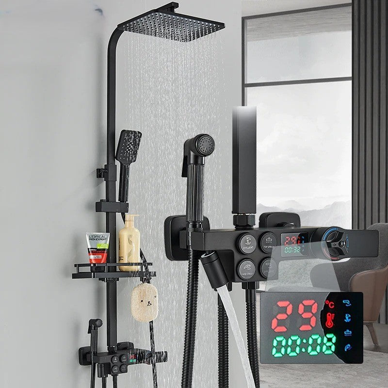 Thermostatic Digital Display Stylish Pressure Shower Set - Image 0
