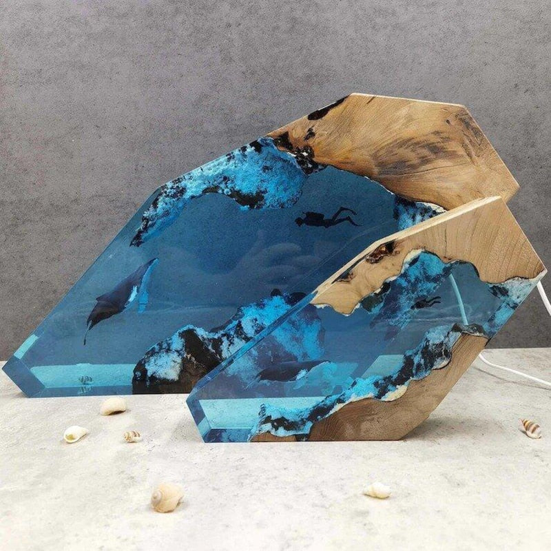 Deep Sea Adventure Resin Diver Lamp Decor - Image 7