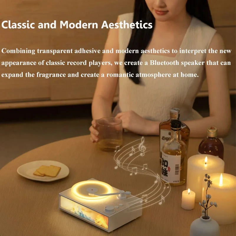 Vintage Design & LED Mood Lighting Wireless Aromatherapy Speaker - Image 4