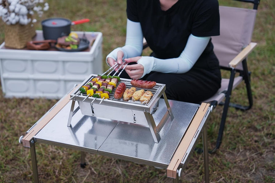 Ultimate Camping Style Stainless Steel Foldable Grill - Image 1