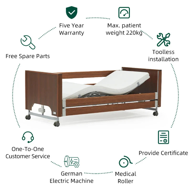 Electric Adjustable Patient Patient Care Bed - Image 4