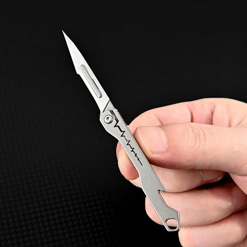 Titanium All-Purpose Foldable Sharp Cutter Knife - Image 0