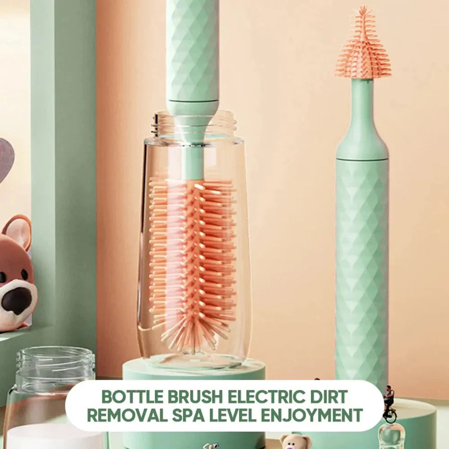 Electric Rotating Silicone Bottle Cleaner Set - Image 1