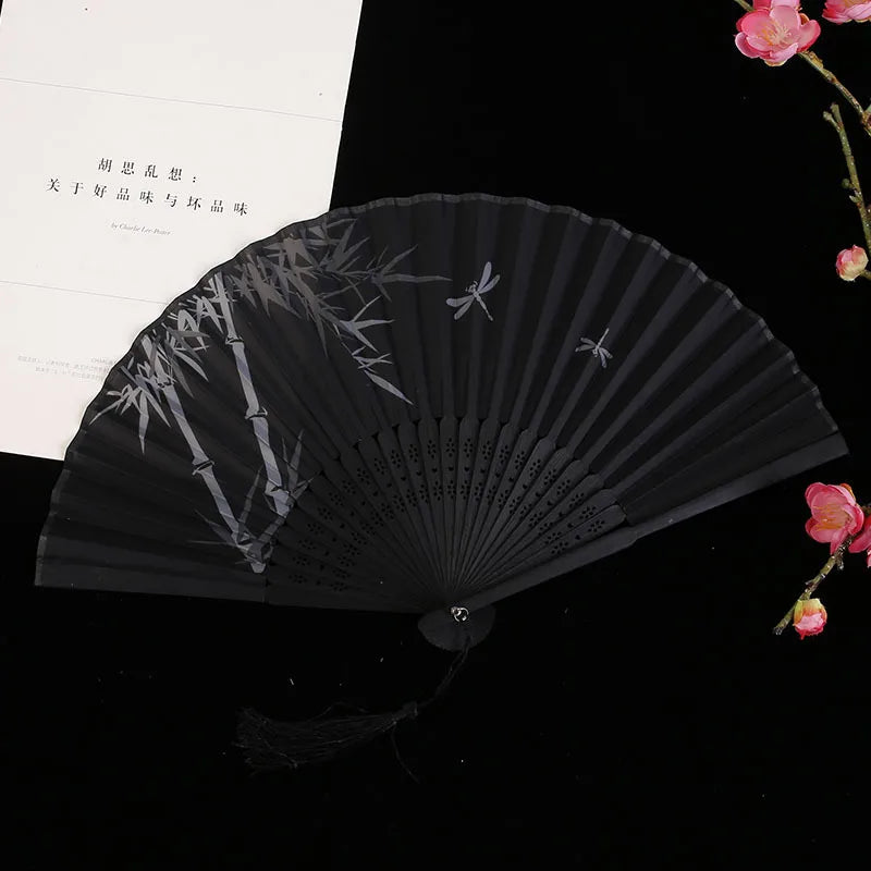 Traditional Japanese Style Floral Hand Fan - Image 13