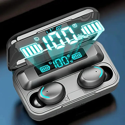 Digital Display Wireless Bluetooth Waterproof Earbuds - Image 0