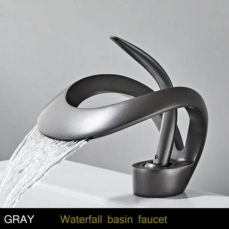 Modern Creative Brass Waterfall Design Faucet - Image 8