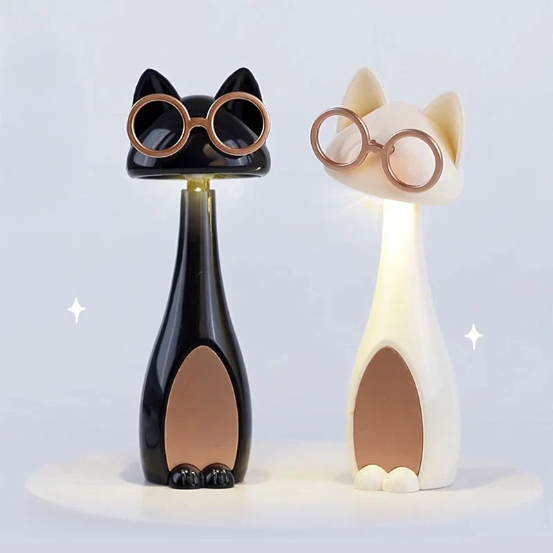 Nine Lives Cat Bedside Night Lamp