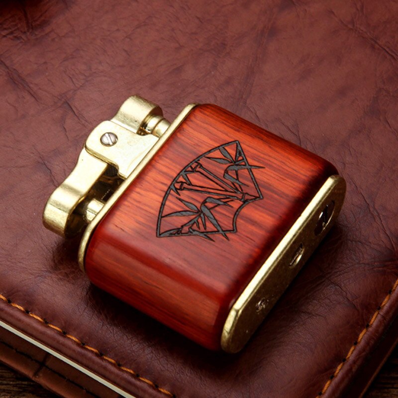 Wooden Vintage Spark Kerosene Lighter - Image 2
