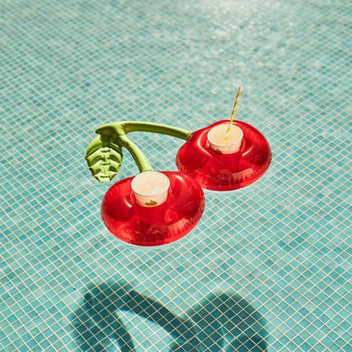 Inflatable Cherry Floating Pool Cup Holder - Image 0