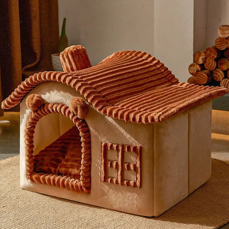Foldable Fluffy Comfy Pet House - Image 7
