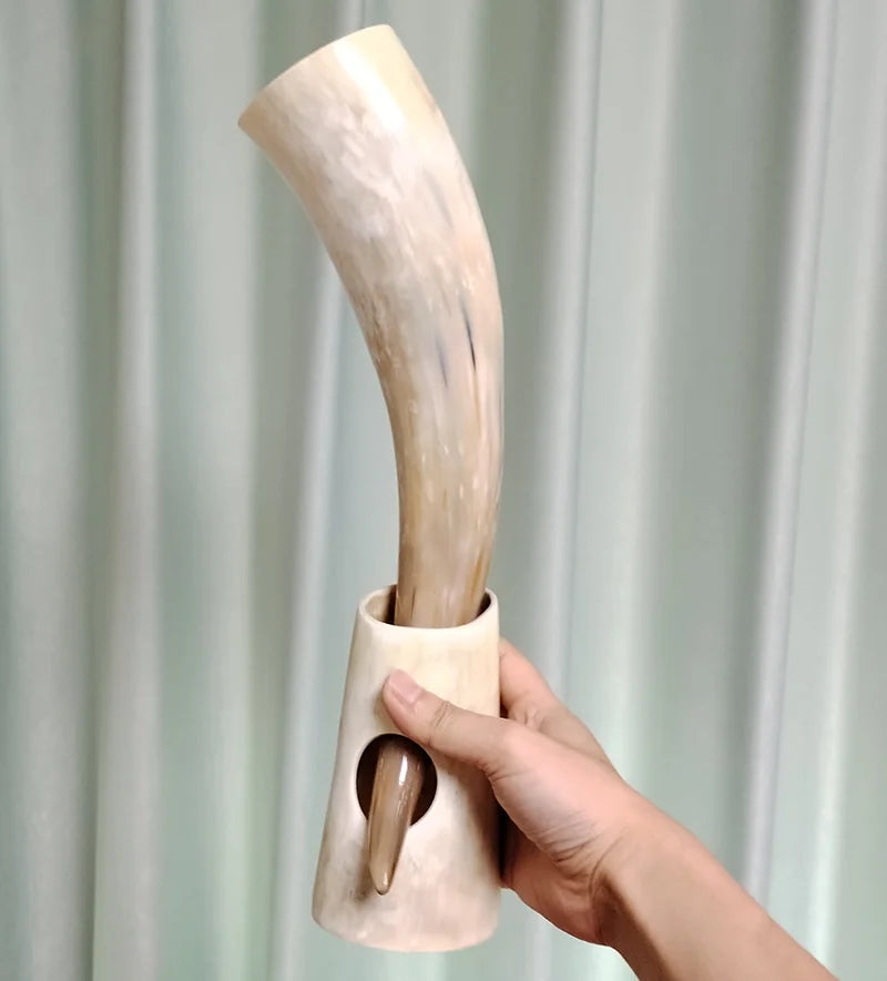 Viking Horn Handmade Real Mug - Image 1