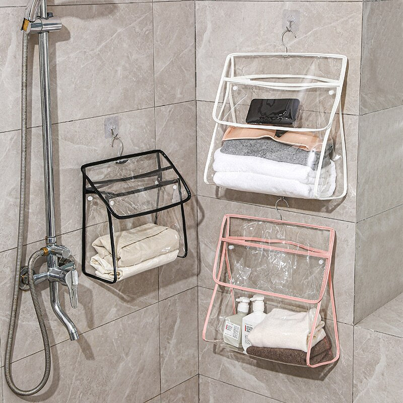 Waterproof Transparent Hanging Bathroom Organizer Bag - Image 3